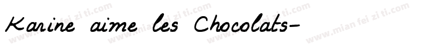 Karine aime les Chocolats字体转换